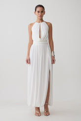 Banks Bubble Hem Midi Skirt - White