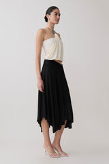 Luu Slinky Midi Skirt - Black