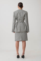 Amelie Tweed Midi Skirt - Houndstooth