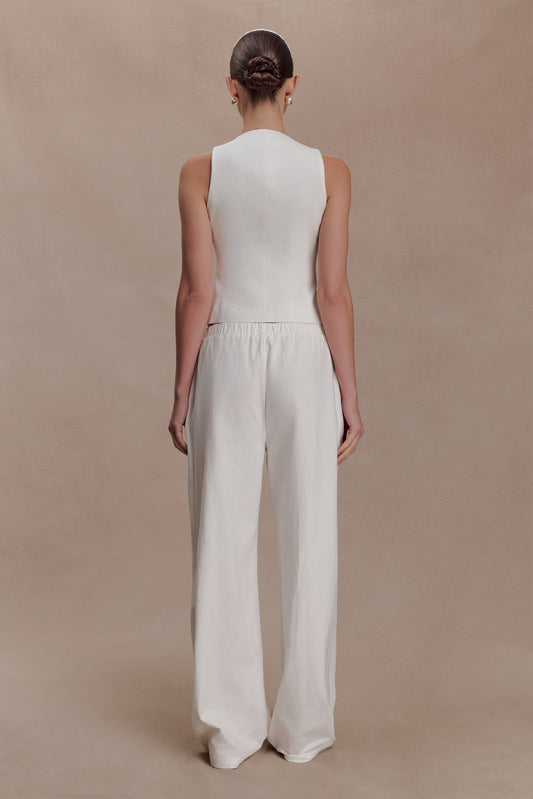 Aldea Cotton Sleeveless Top - White