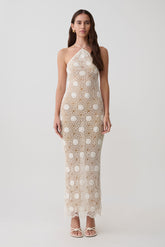 Sam Halter Hand Crochet Maxi Dress - Ivory