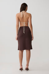 Greer Knee Length Skirt - Espresso