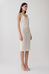 Ambrose Lace Midi Dress - Ivory