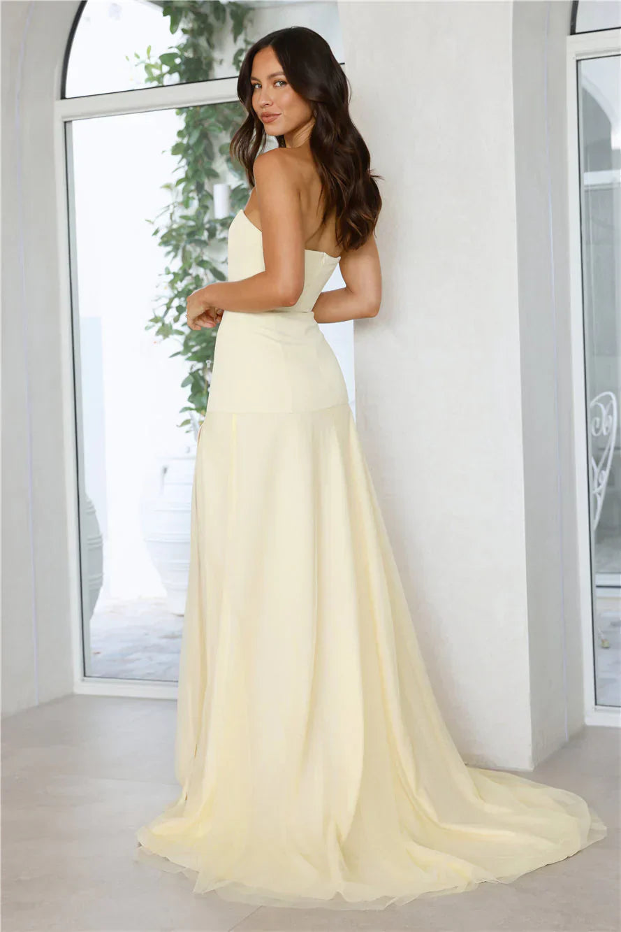 Candlelit Soirée Strapless Maxi Dress Butter