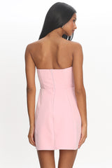 Lollipop Strapless Bow Bust Mini Dress Pink Sorbet