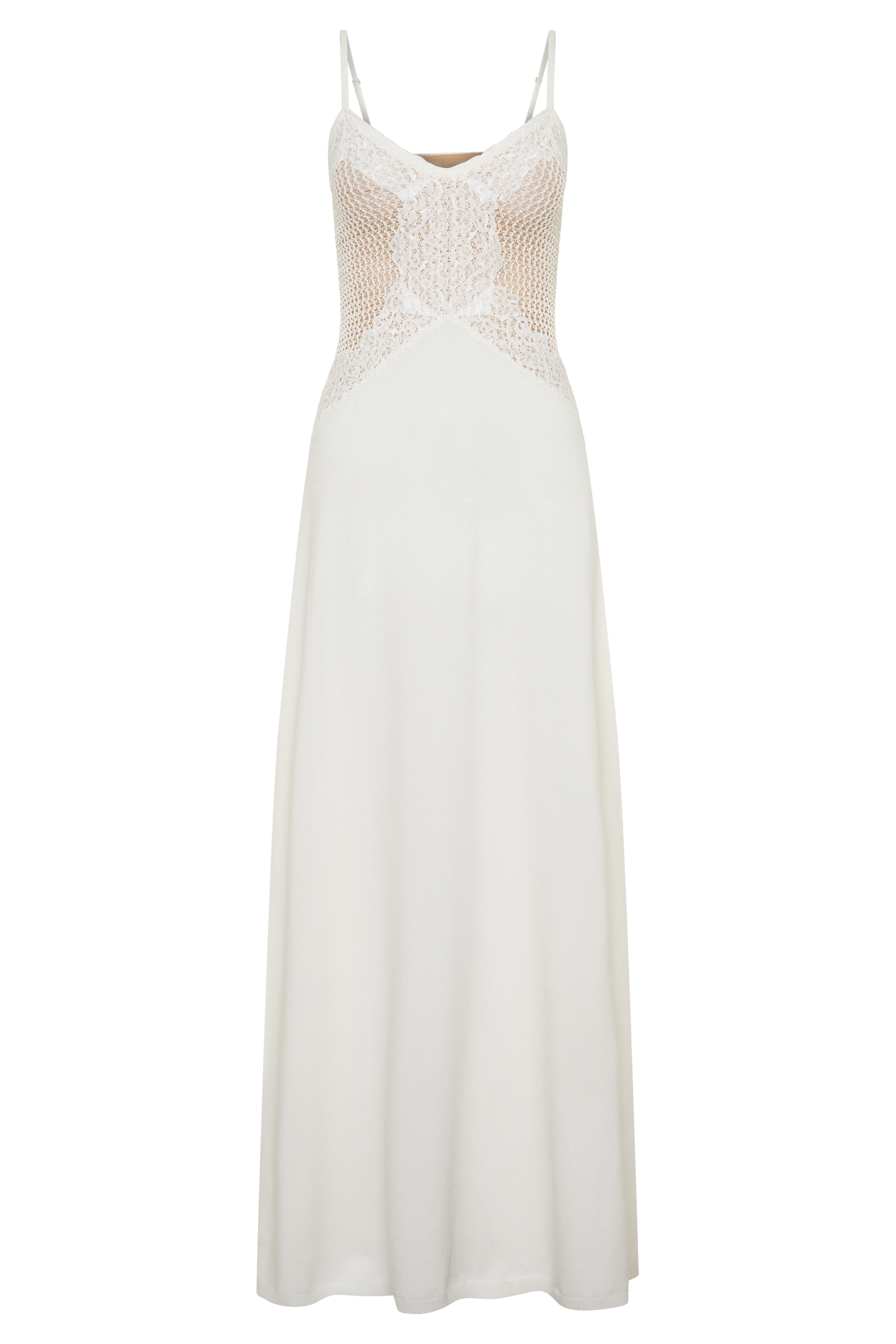 Bray Knit & Lace Maxi Dress - Ivory