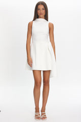 Breaker High Neck Mini Dress White White