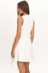 Breaker High Neck Mini Dress White White