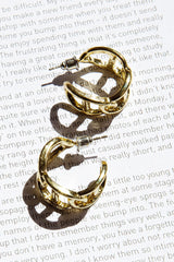Knox Chain Link Small Hoop Earrings Gold