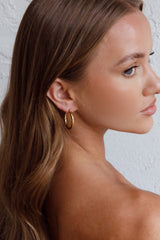 Merrill Hoop Earrings Gold