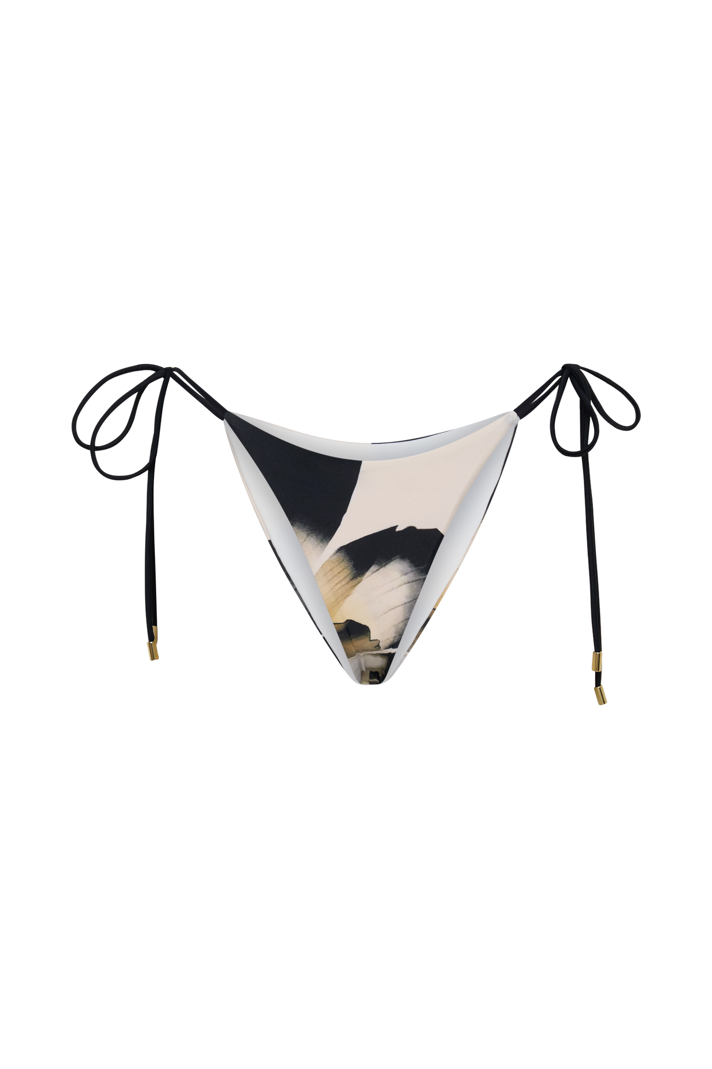 Blossom Side Tie Bikini Bottom - Ivory Oversized Floral Print