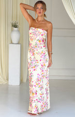 Maiah Yellow Bloom Maxi Dress