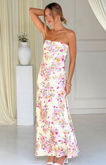 Maiah Yellow Bloom Maxi Dress