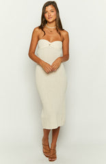 Skye Cream Knit Midi Dress