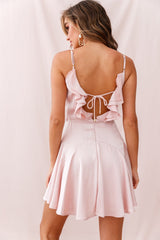 Valley Ruffle Tie-Up Back Dress Blush