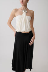 Luu Slinky Midi Skirt - Black