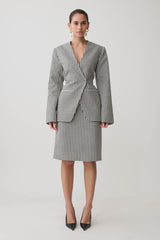 Amelie Tweed Midi Skirt - Houndstooth