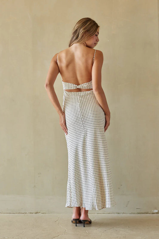 Candie Polka Dot Maxi Dress