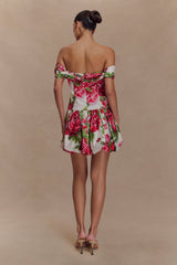 Giovanna Off Shoulder Mini Dress - Sonia Rose Print