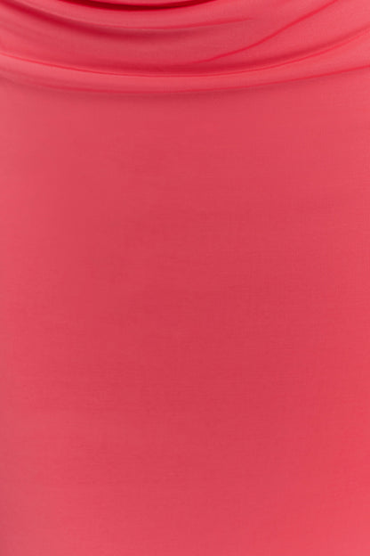 Madison Strapless Slinky Maxi Dress - Coral