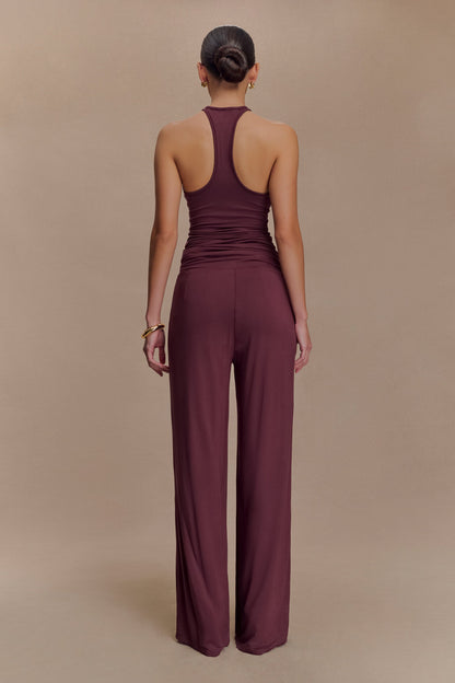 Ramona Modal Straight Leg Pant - Mahogany