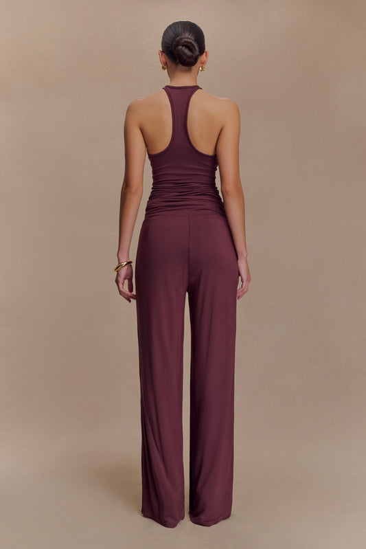 Ramona Modal Straight Leg Pant - Mahogany