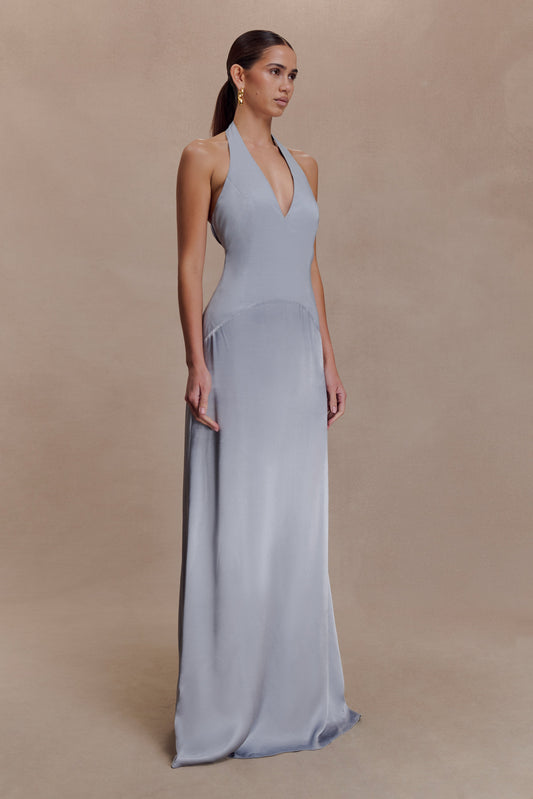 Maura Taffeta And Satin Maxi Dress - Cornflower Blue