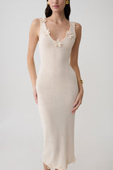 Rachael Knit Midi Dress - Nude