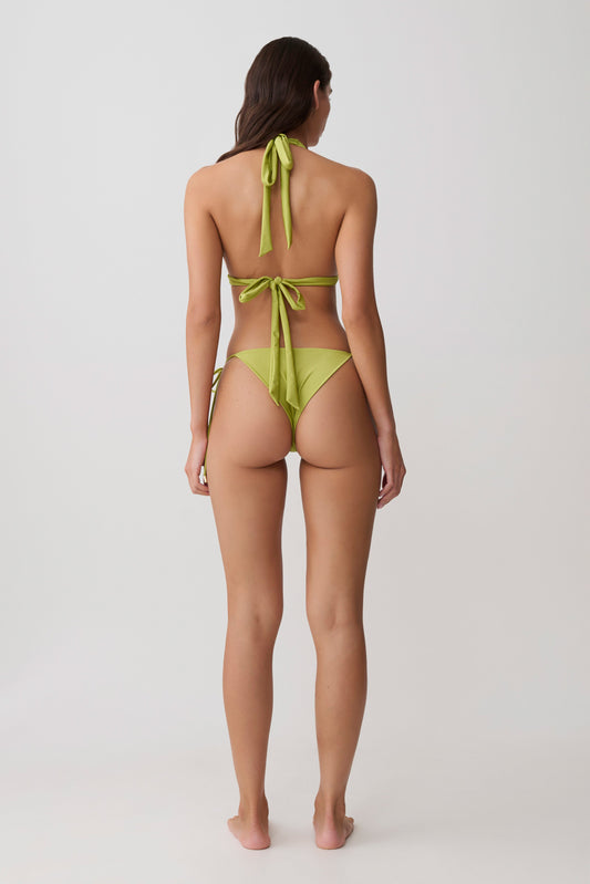 Blossom Side Tie Bikini Bottom - Green