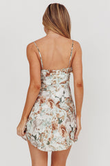 Well Versed Pleated Mini Dress Sage