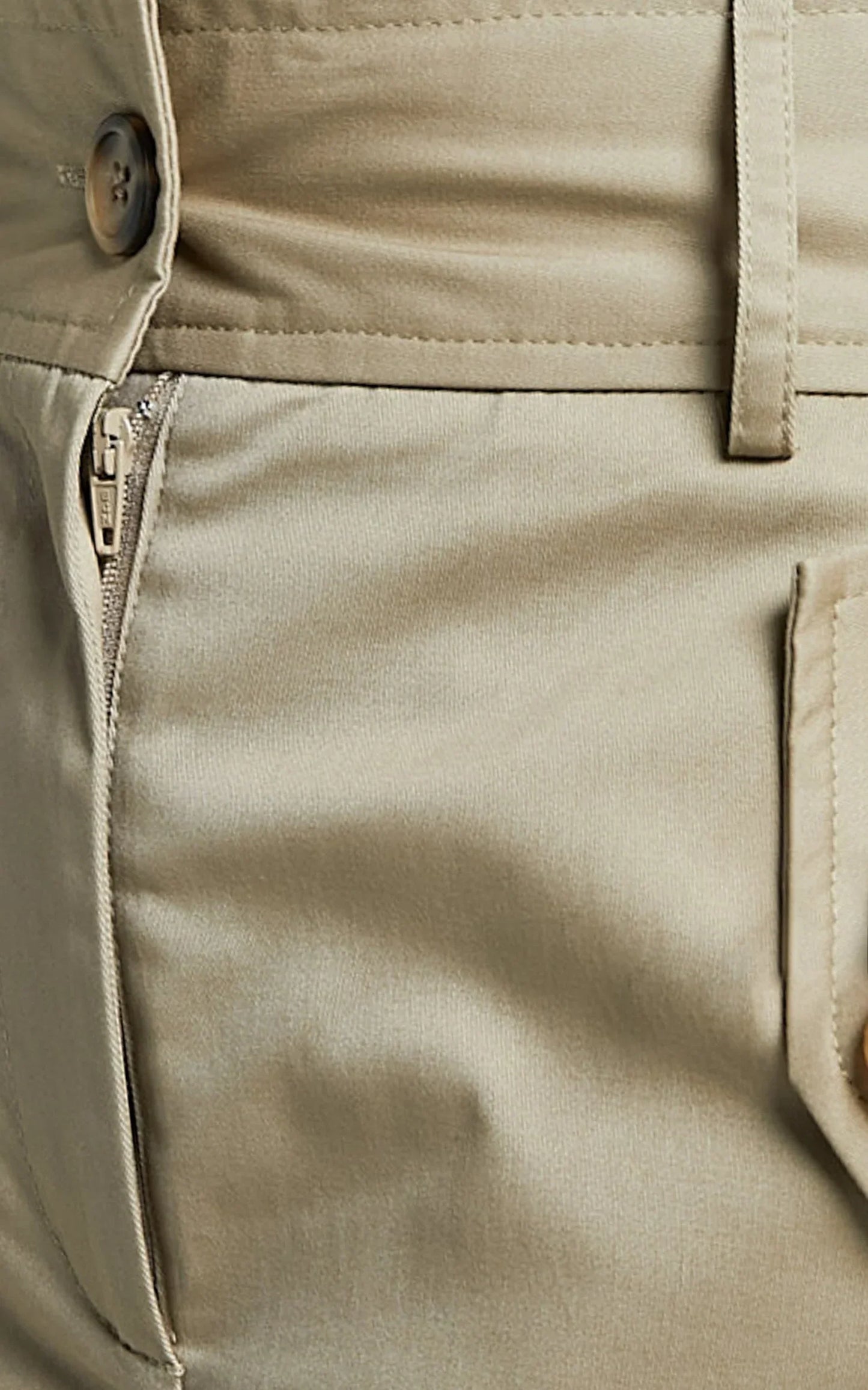 Anna Midi Skirt - High Waisted Cargo in Sand