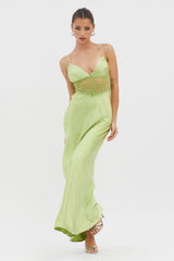 Kinzie Lace Waist Maxi Dress Apple
