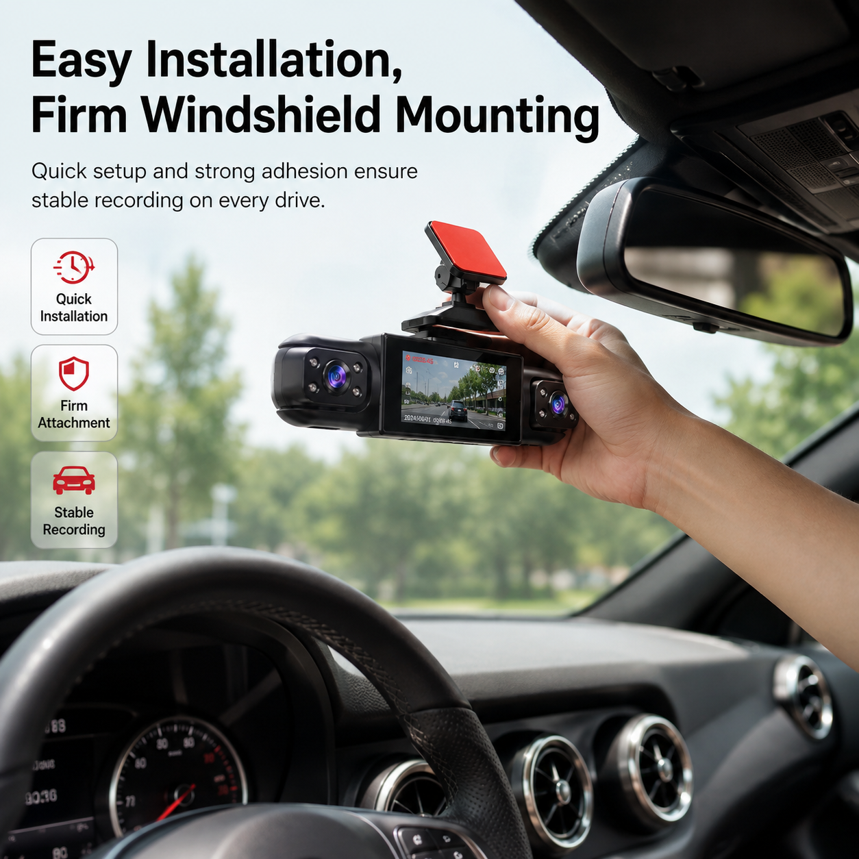 4-Camera 360° Dash Cam | Full-Time All-Round Witness Guards Your Car Day & Night