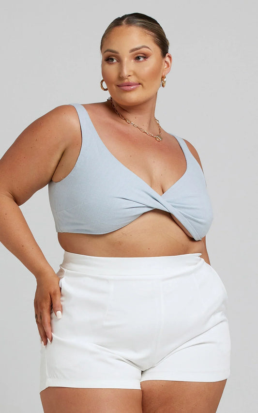 Along The Ride Mini Shorts - Tailored Shorts in White