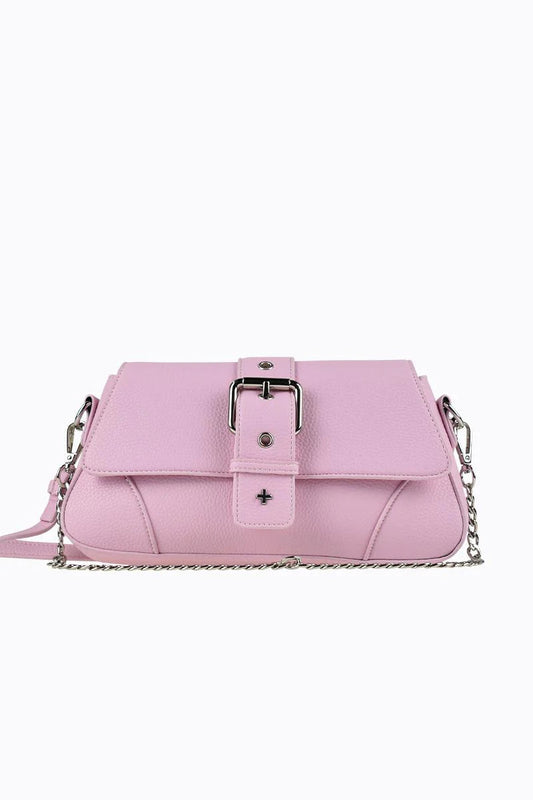 Peta And Jain Maddy Buckle Shoulder Bag Chain Pink