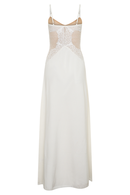 Bray Knit & Lace Maxi Dress - Ivory