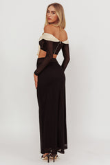 Perfect Worlds Mesh Maxi Skirt Black