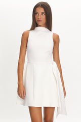 Breaker High Neck Mini Dress White White