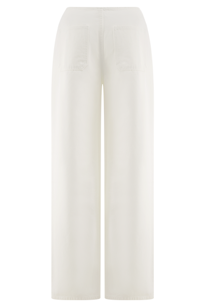 Caitlin Mid Rise Denim Jeans - White