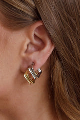Isis Open Trapeze Hoop Earrings Gold