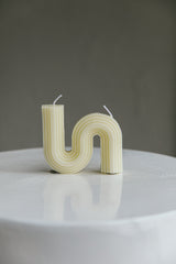 Golden Days S-Shape Geometric Aromatherapy Candle Yellow