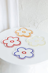 Flower Feeling 4pc Acrylic Coaster Set