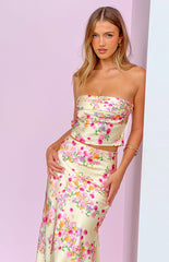 Genevieve Yellow Bloom Top