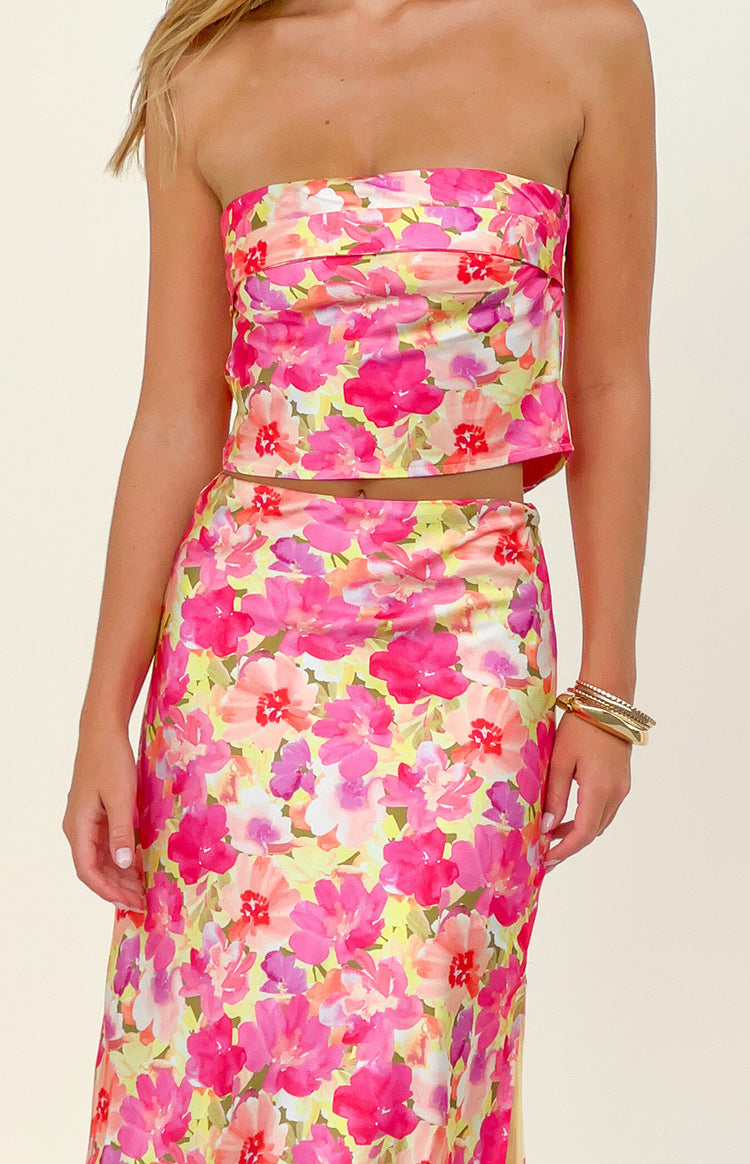 Genevieve Yellow Floral Pop Print Top
