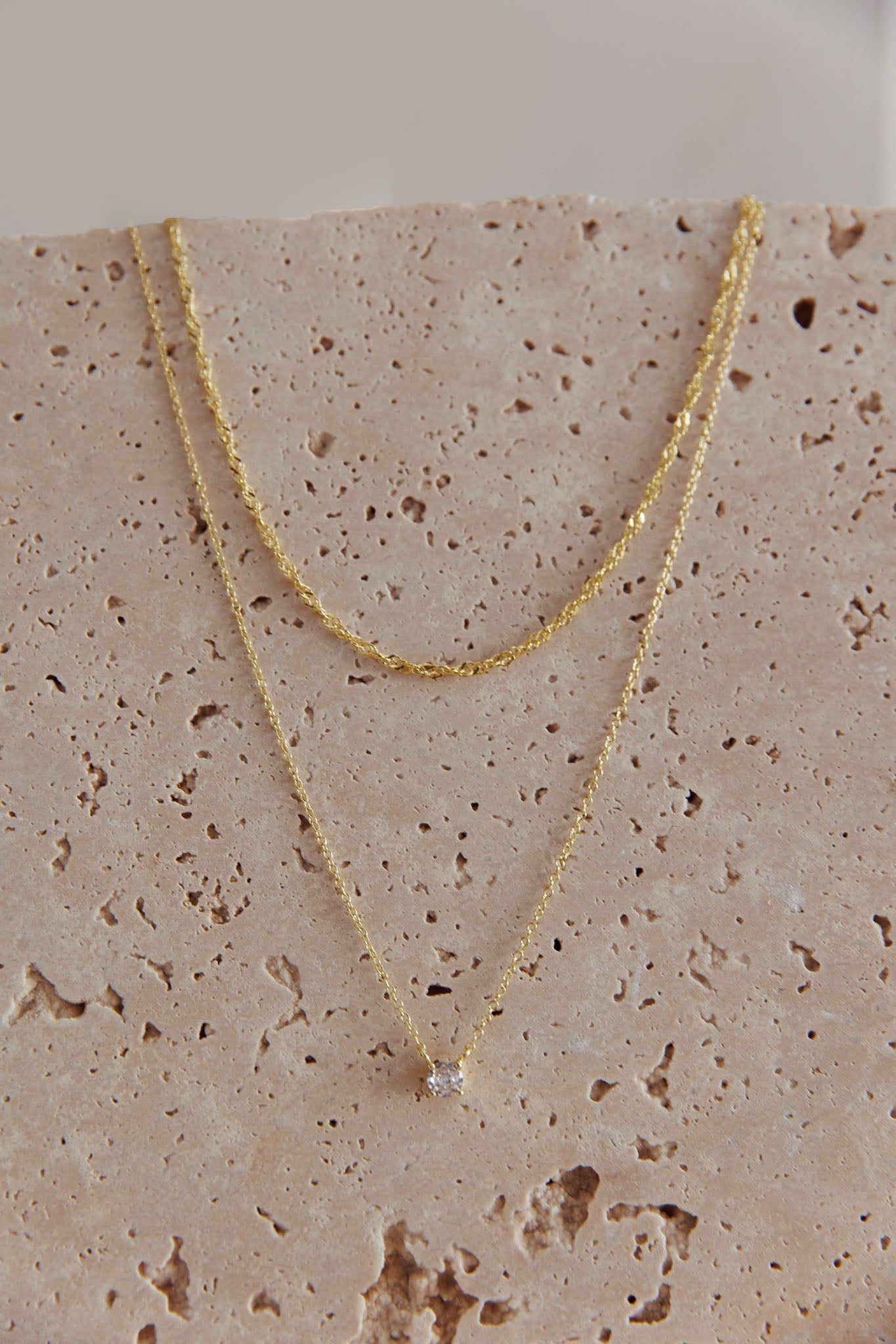 Sarai Crystal Pendant Necklace Set Gold