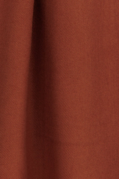 Diona Cashmere and Wool Fringed Scarf Brown