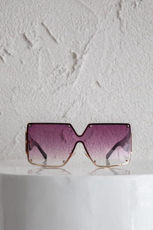 Fiery Square Frame Sunglasses Red
