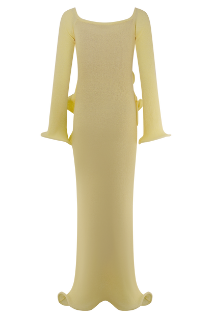 Sandrine Off Shoulder Knit Maxi Dress - Lemon