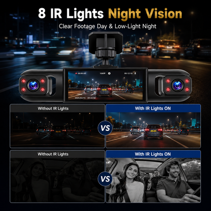 4-Camera 360° Dash Cam | Full-Time All-Round Witness Guards Your Car Day & Night