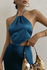 Carma Slip Skirt - Sapphire